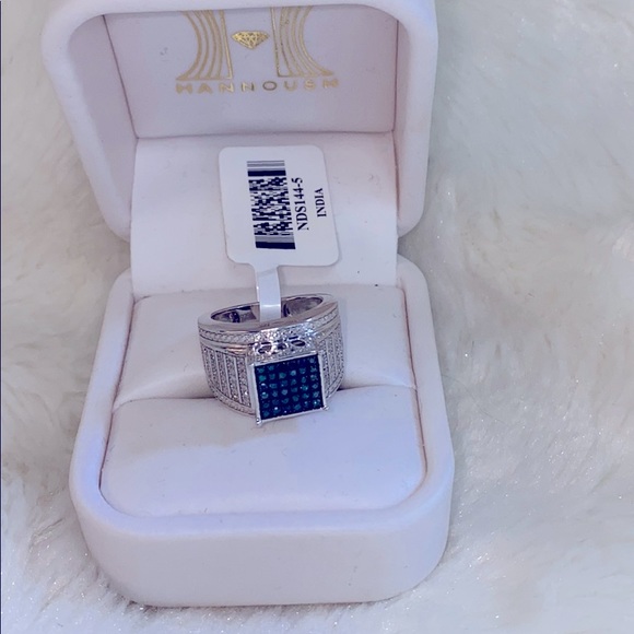 Jewelry - 0.50 White/Blue Diamond Ring Size 5.5
